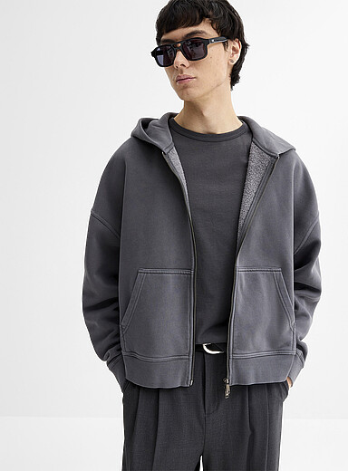 Djab Oxford Peachskin zip-up hoodie <b>Oversized fit</b> for men