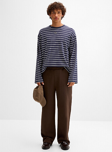 French terry wide-leg pant DJAB 101 <b>Loose fit</b>