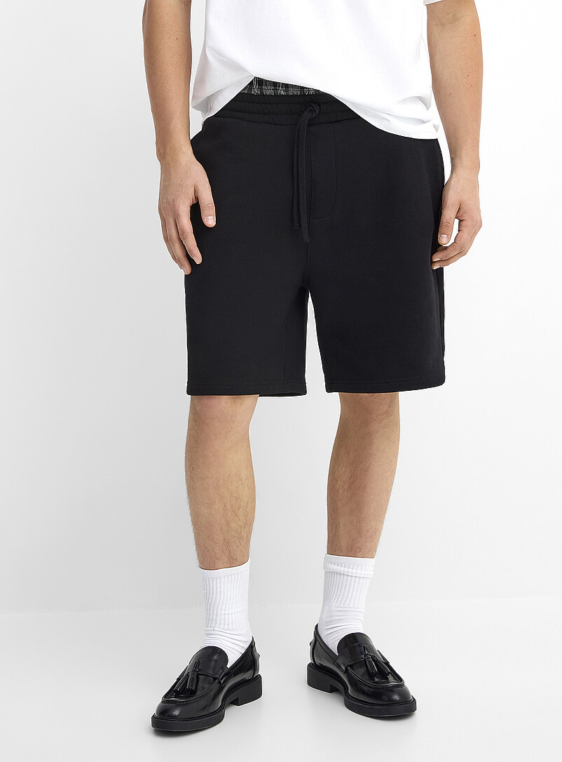 Djab: Le short molleton ratin&eacute; Chocolat - Espresso pour homme