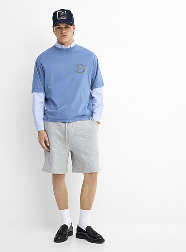 Djab Light Grey Heavy French terry short for men