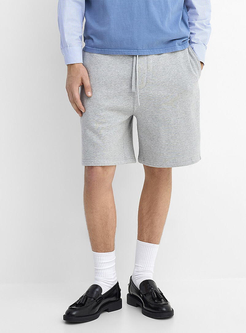 Djab: Le short molleton ratin&eacute; Chocolat - Espresso pour homme