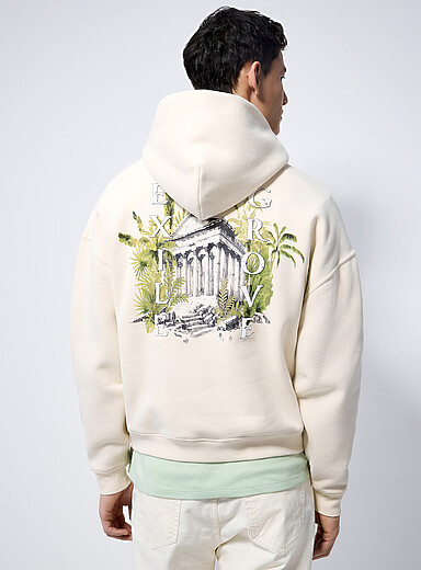 Le 31 Ivory/Cream Beige Destination hoodie for men