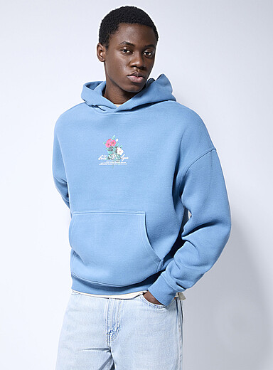 Le 31 Slate Blue Destination hoodie for men