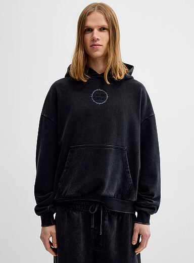 Latin inscription faded hoodie