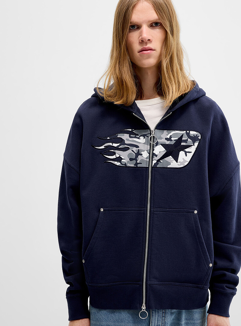 Oversized zip-up fleece hoodie | Djab | | Simons