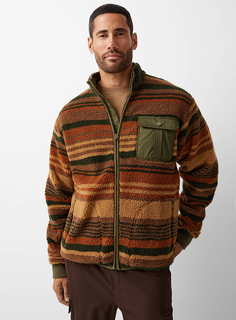 Patterned sherpa cardigan | Le 31 | Men 