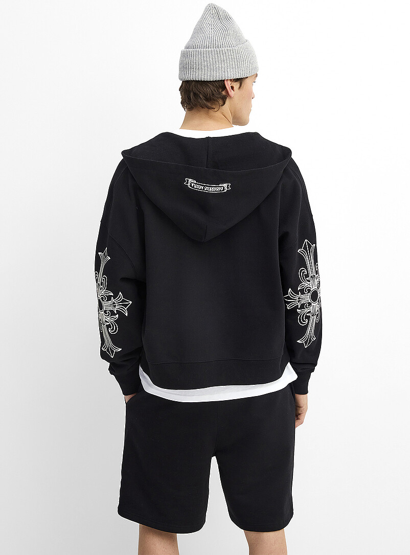Gothic-print zip-up hoodie product image 2