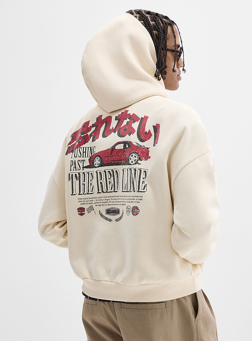 Peachskin Graphic Hoodie Oversized Fit