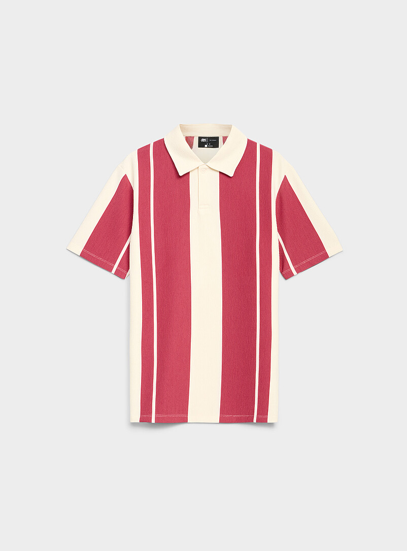 Vertical stripe ribbed polo Standard fit product image (primary)