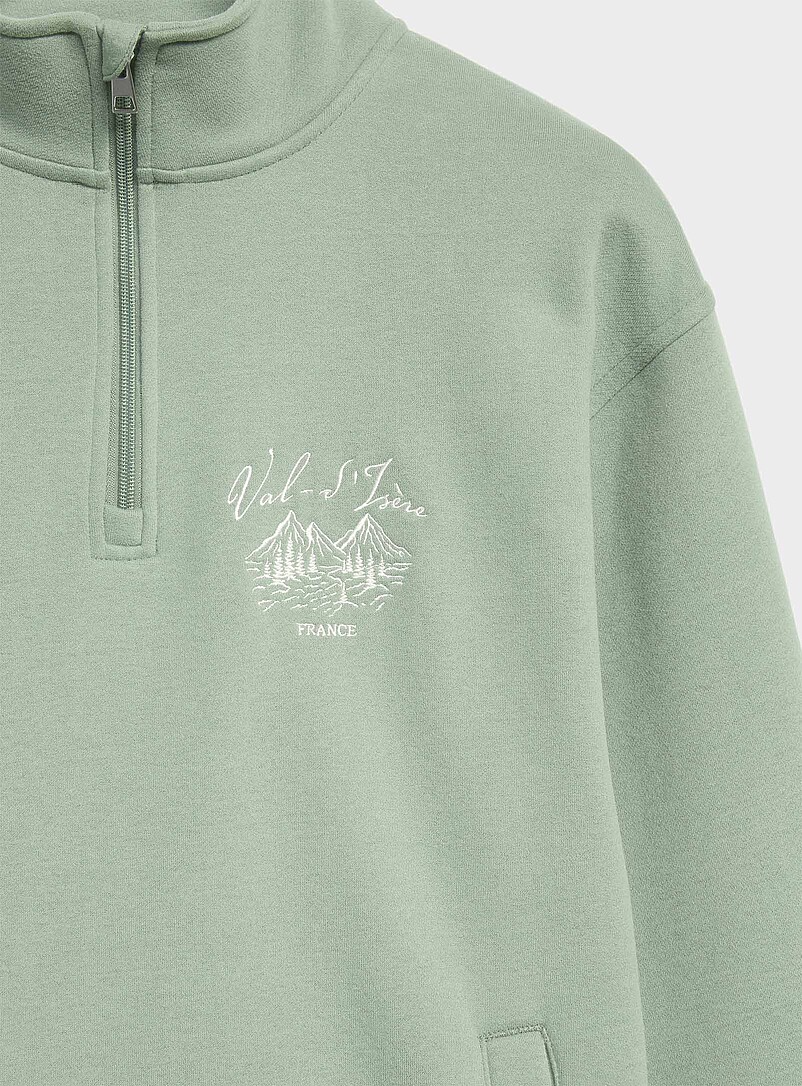 Destination embroidery zip-neck sweatshirt Comfort fit product image 2