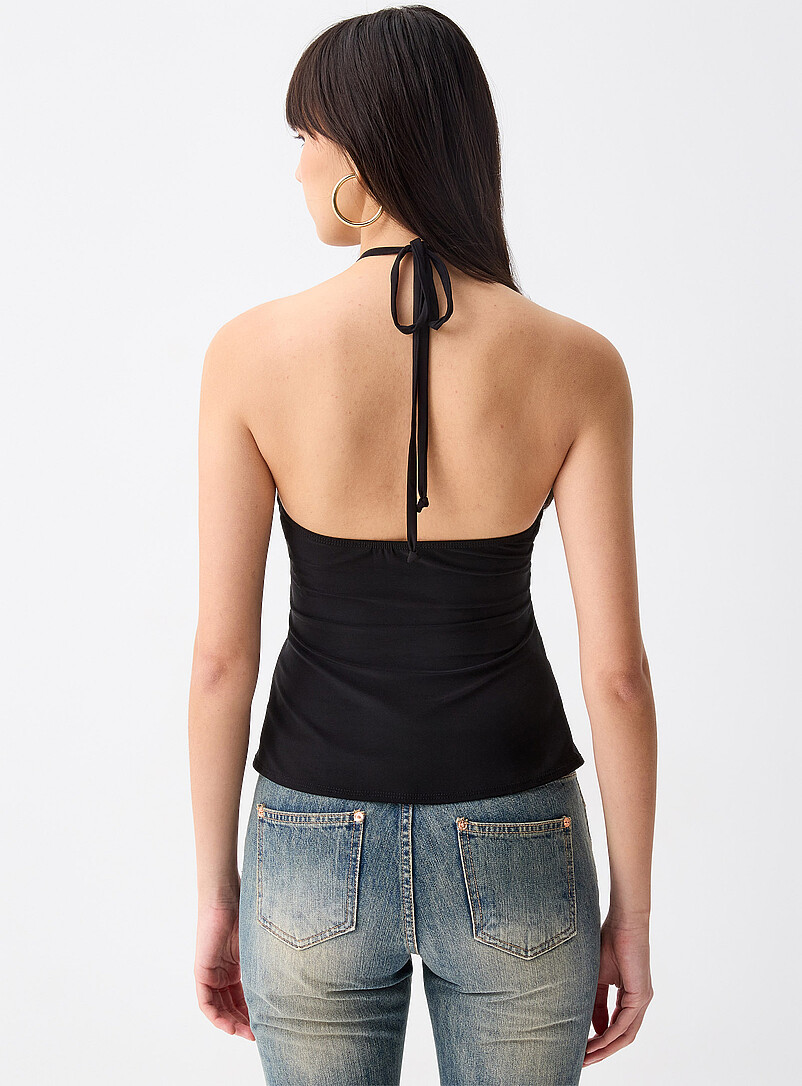 Twik: La camisole licou soleil dor&eacute; Vieux rose pour femme