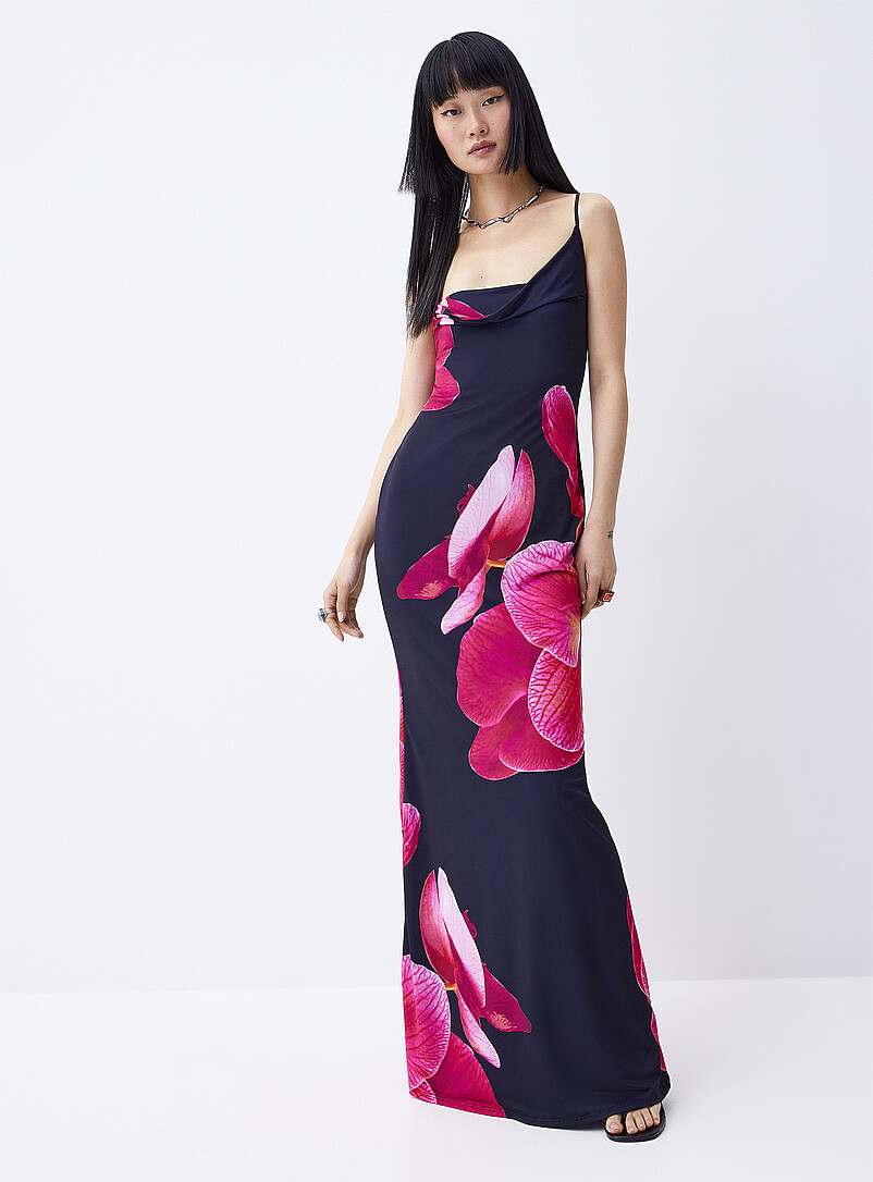 Realistic Flower Maxi Dress