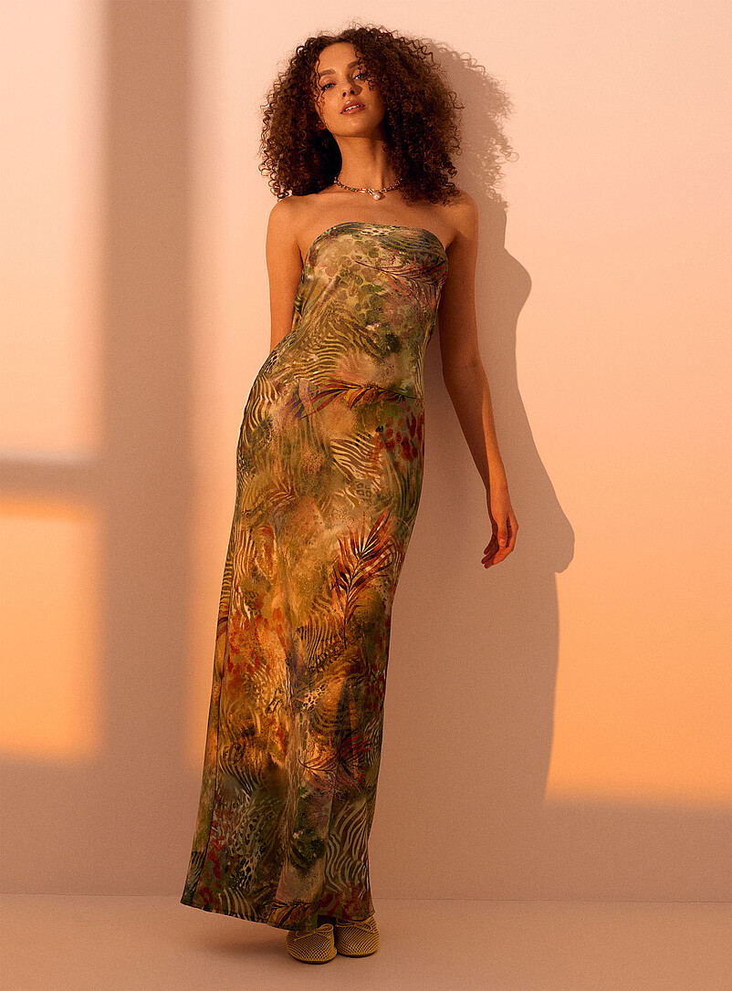 Jungle pattern maxi tube dress product image 2