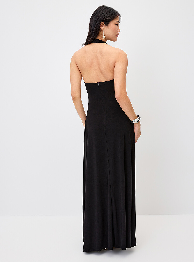 Plunging halter neckline maxi dress product image 3