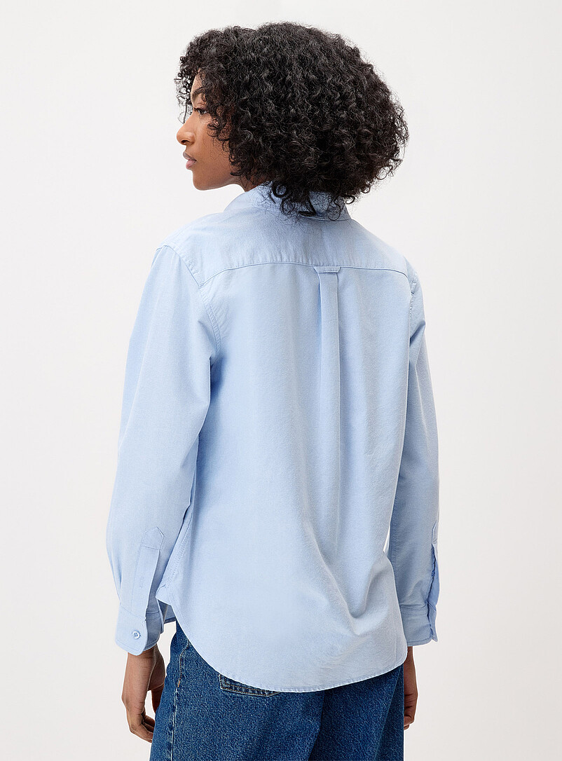 Twik: La chemise oxford ample Bleu p&acirc;le - Bleu ciel pour femme