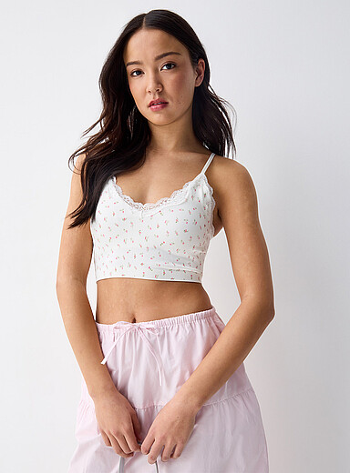 Small flowers cropped cami