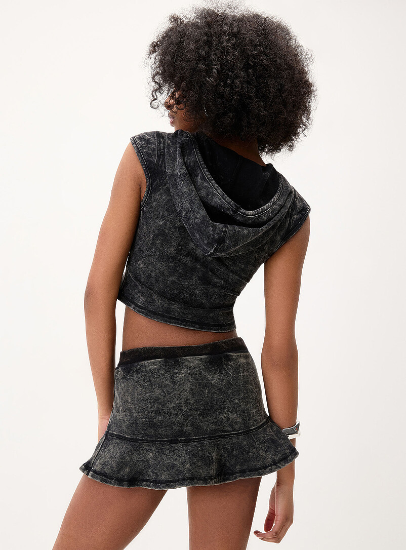 Twik: La minijupe jersey grise Noir pour femme