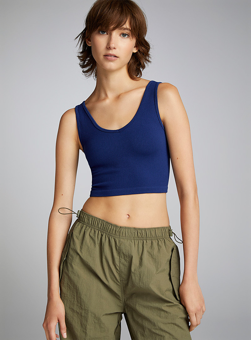 Twik Assorted Ultra-cropped ribbed cami for women