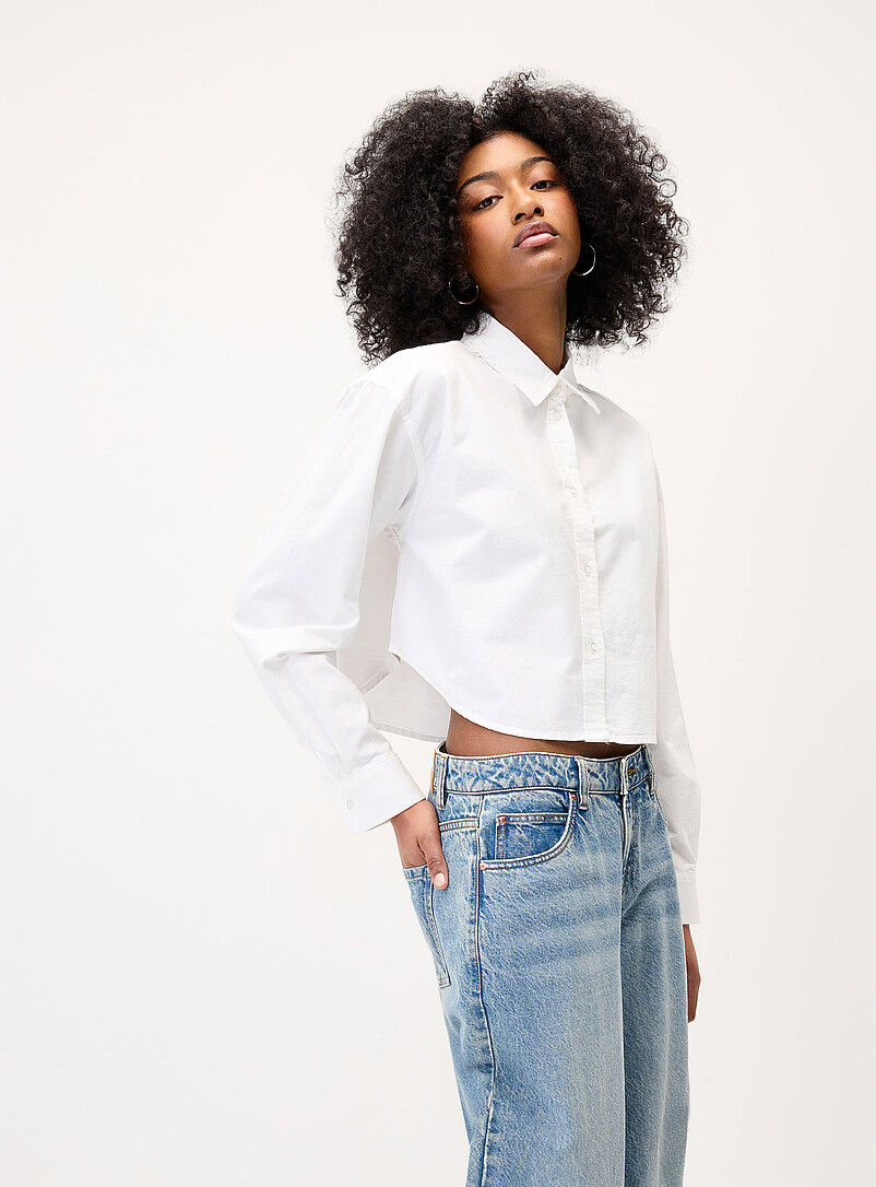 Cropped Oxford shirt product image (primary)