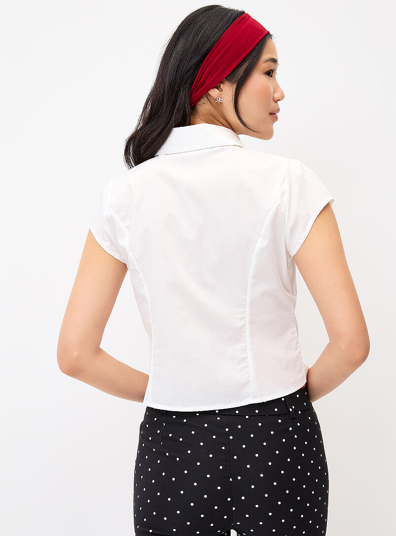 Cap-sleeve fitted shirt product image 3