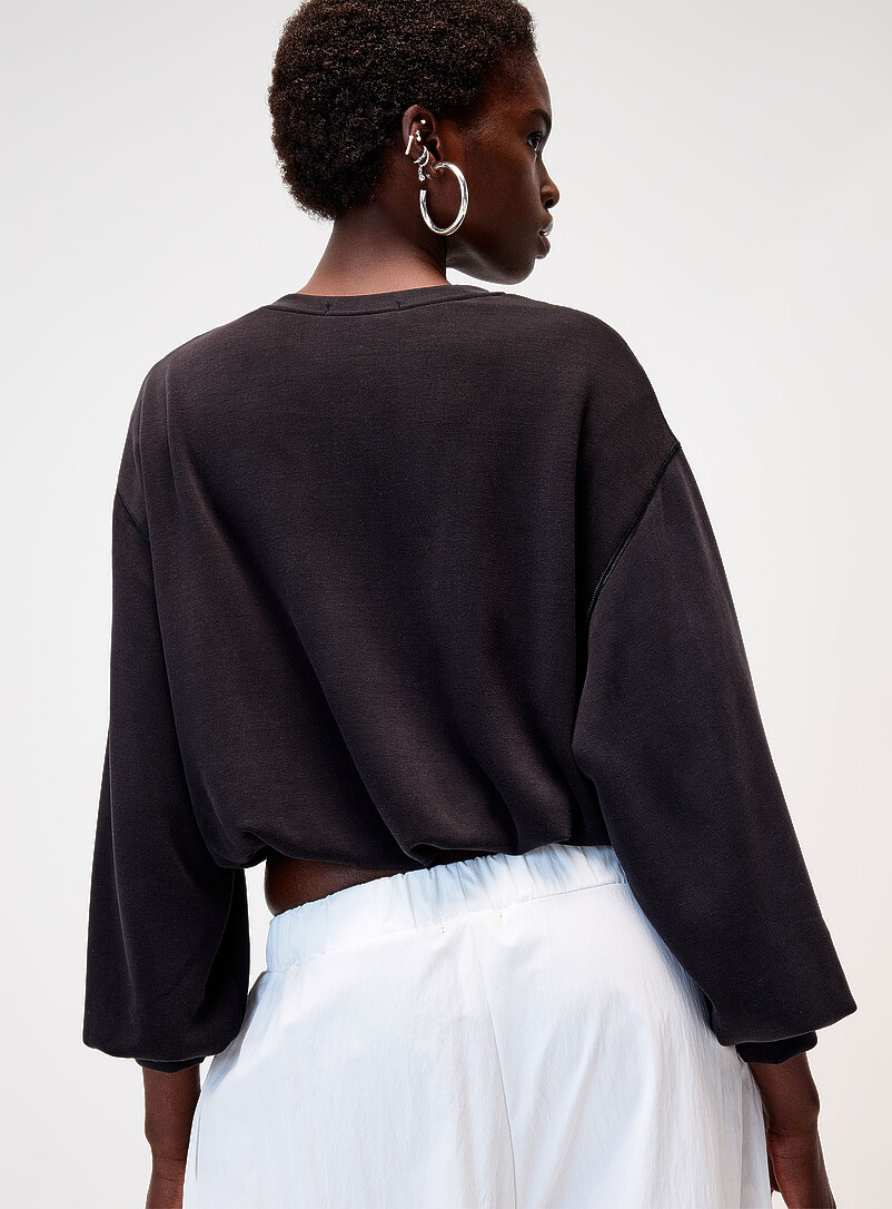 Neoprene effect puff sweatshirt product image 2
