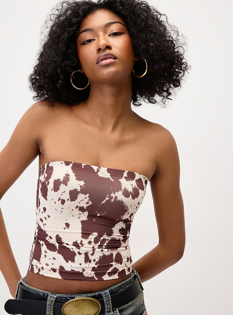 Cow Print Tube Top