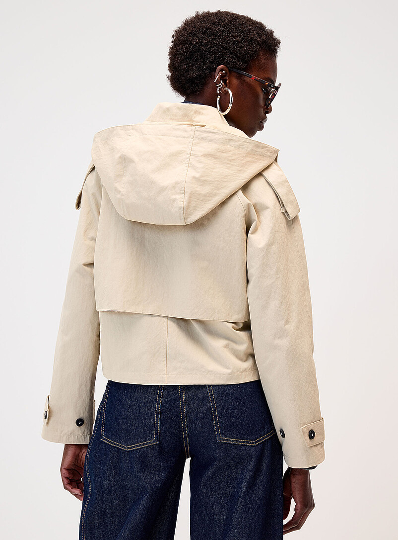 Cropped double-breasted trench coat product image 3