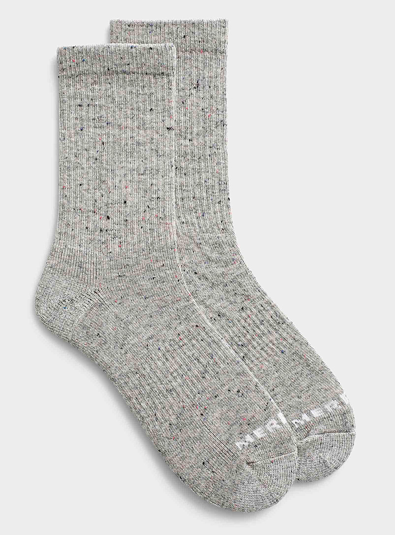 Merrell Charcoal Speckled knit sock for men