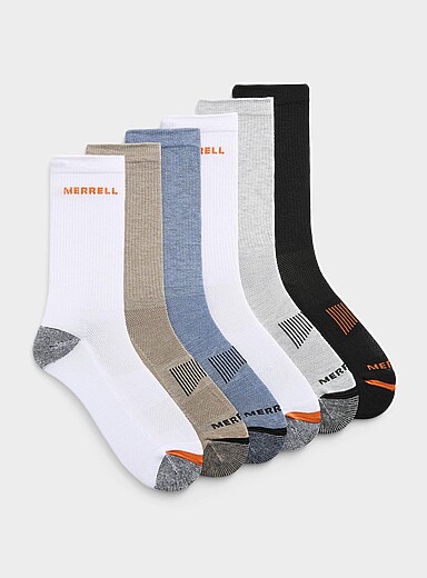 Les chaussettes coussin&eacute;es unies/chin&eacute;es Emballage de 6