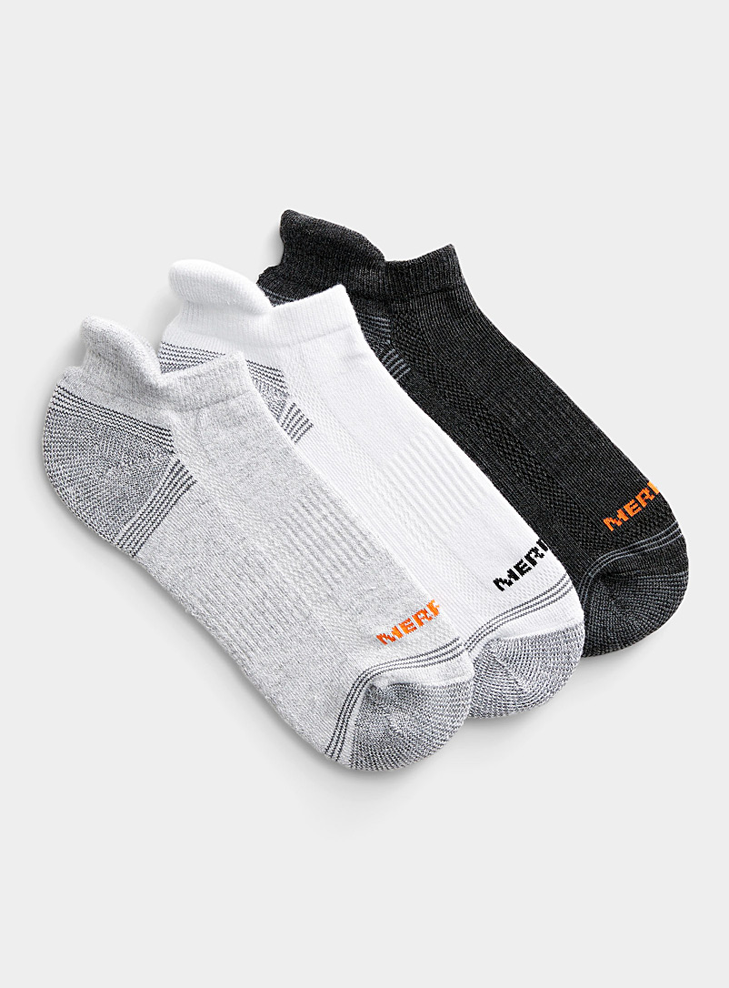 Merrell Grey Logo heathered ped sock Set of 3 for women