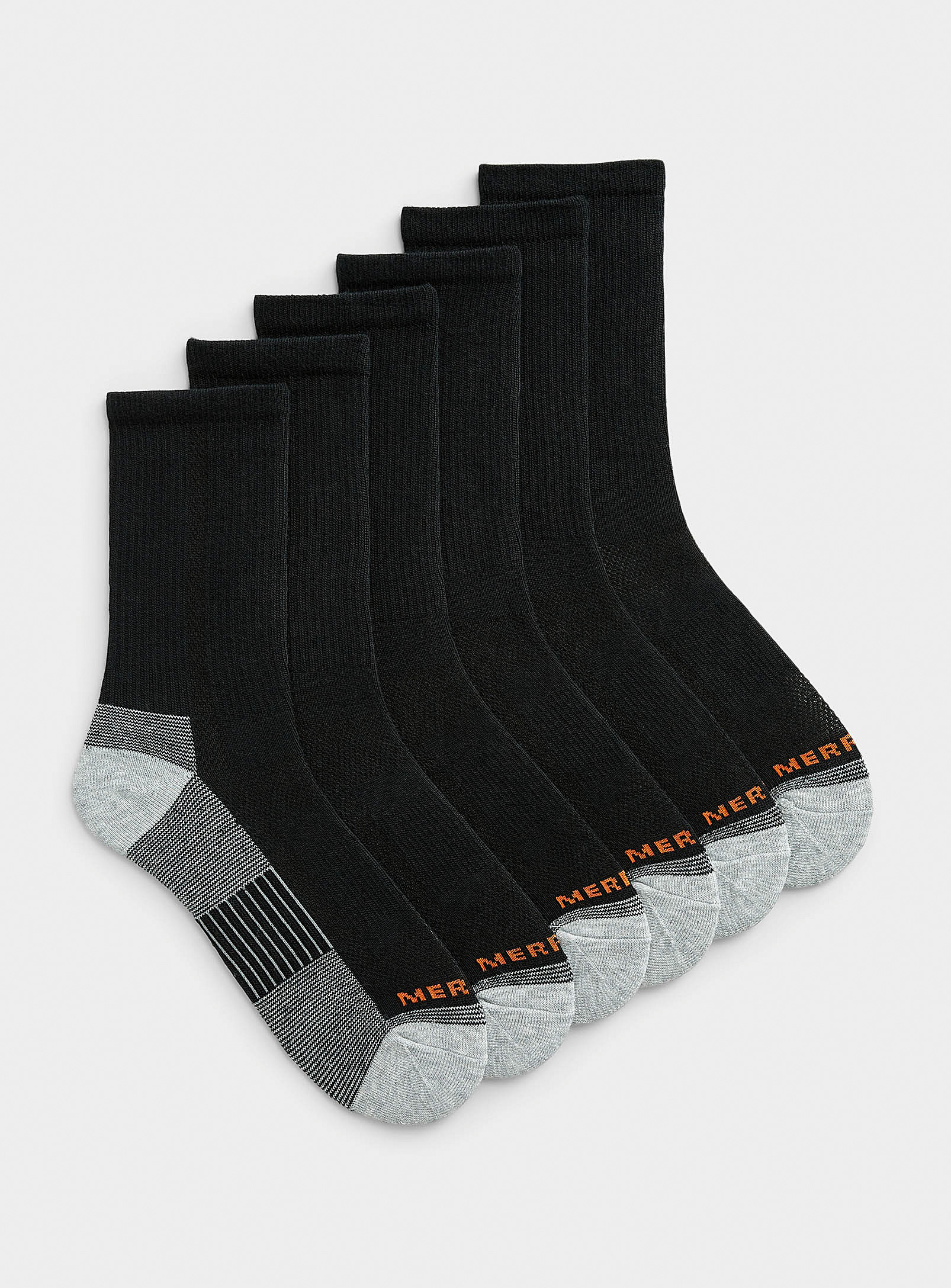 Merrell Neutral Reinforced Socks 6-pack In Black