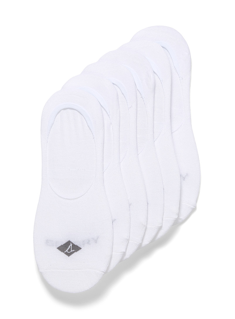 Sperry Top Sider White Essential ped socks 6-pack for men