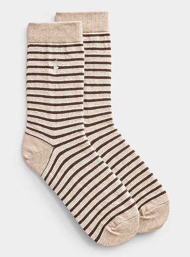 Striped waffle socks