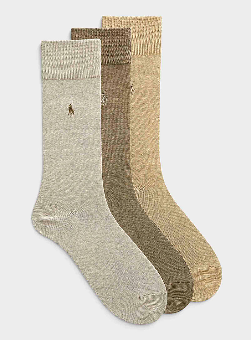 Polo Ralph Lauren Brown Ultra soft coloured socks 3-pack for men