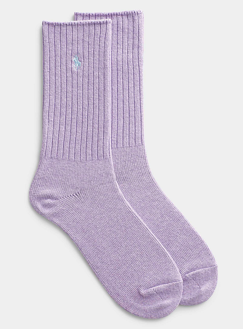 Polo Ralph Lauren Lilac Signature solid ribbed socks for men