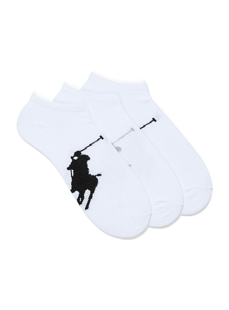 Polo Ralph Lauren White Polo player ankle socks 3-pack for men
