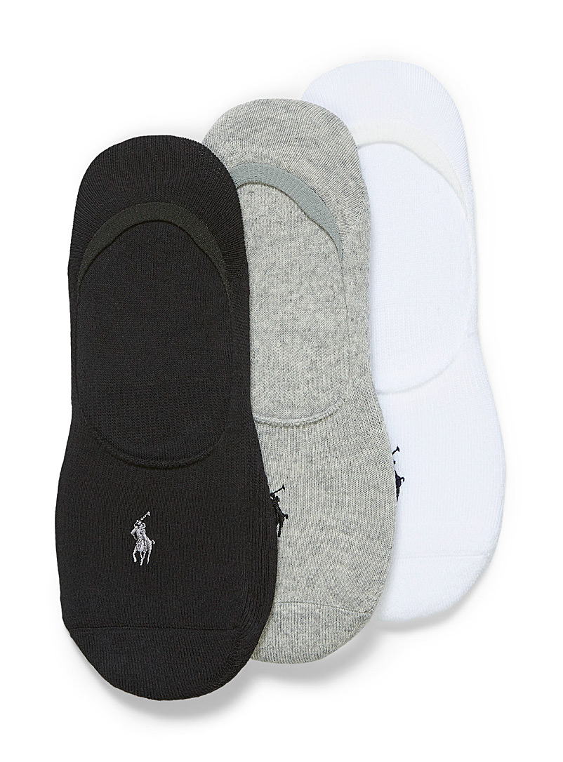 Polo Ralph Lauren: La socquette colorée Emballage de 3 Gris à motifs pour homme