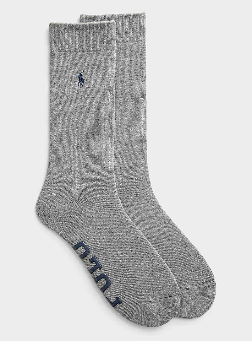 Polo Ralph Lauren: La chaussette logo antidérapant Charbon pour homme