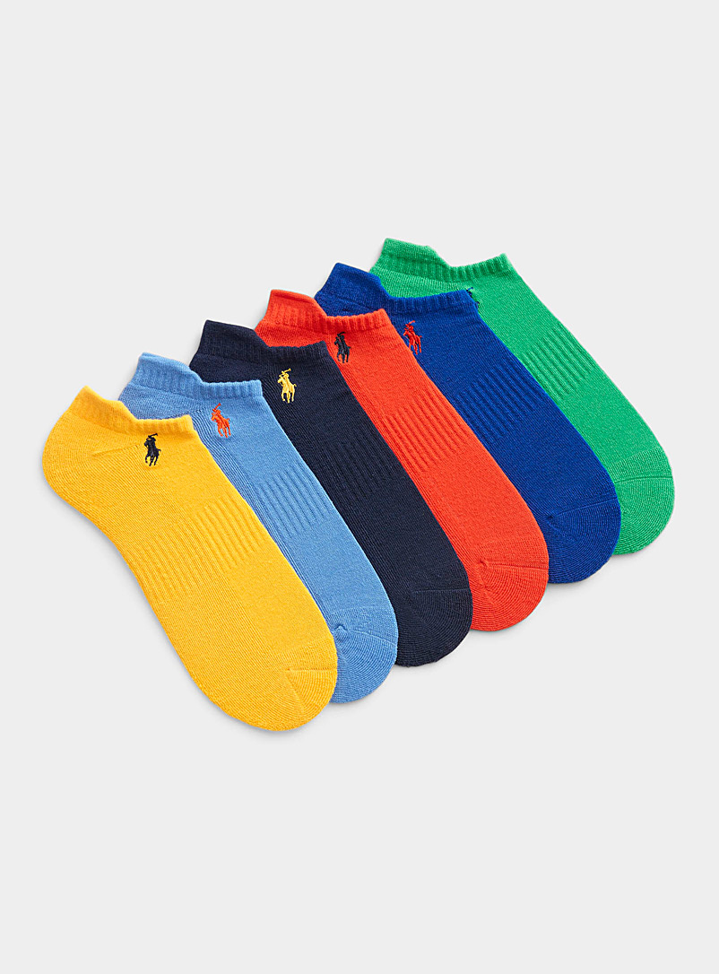 Polo Ralph Lauren Assorted Pop colour athletic ped socks 6-pack for men