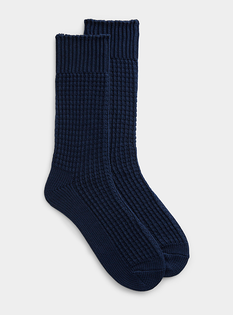 Polo Ralph Lauren Marine Blue Waffle knit sock for men