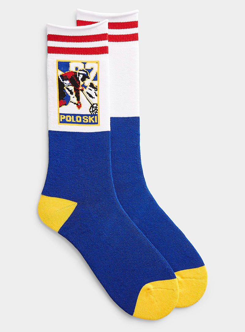 Polo Ralph Lauren Sapphire Blue Polo Ski padded sock for men