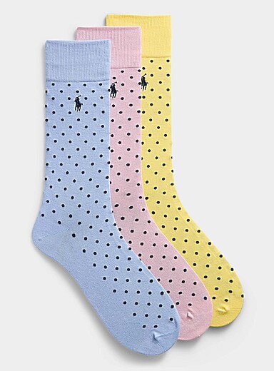 Les chaussettes habill&eacute;es petits pois Emballage de 3