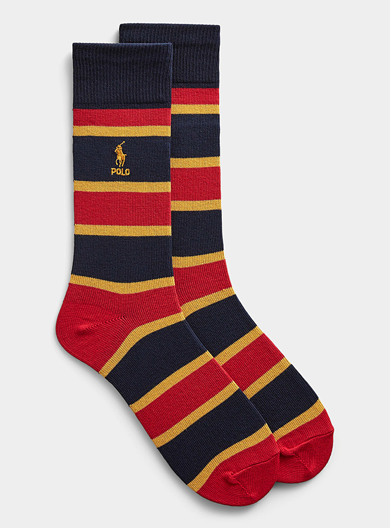Polo Ralph Lauren Assorted blue  Varsity-stripe sock for men