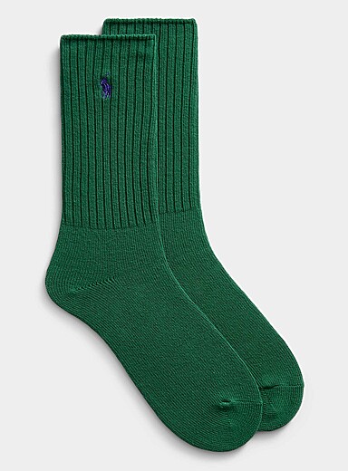 La chaussette c&ocirc;tel&eacute;e logo contraste