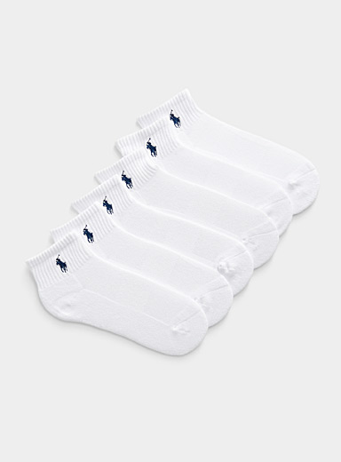 Les chaussettes cheville logo brod&eacute; Emballage de 6