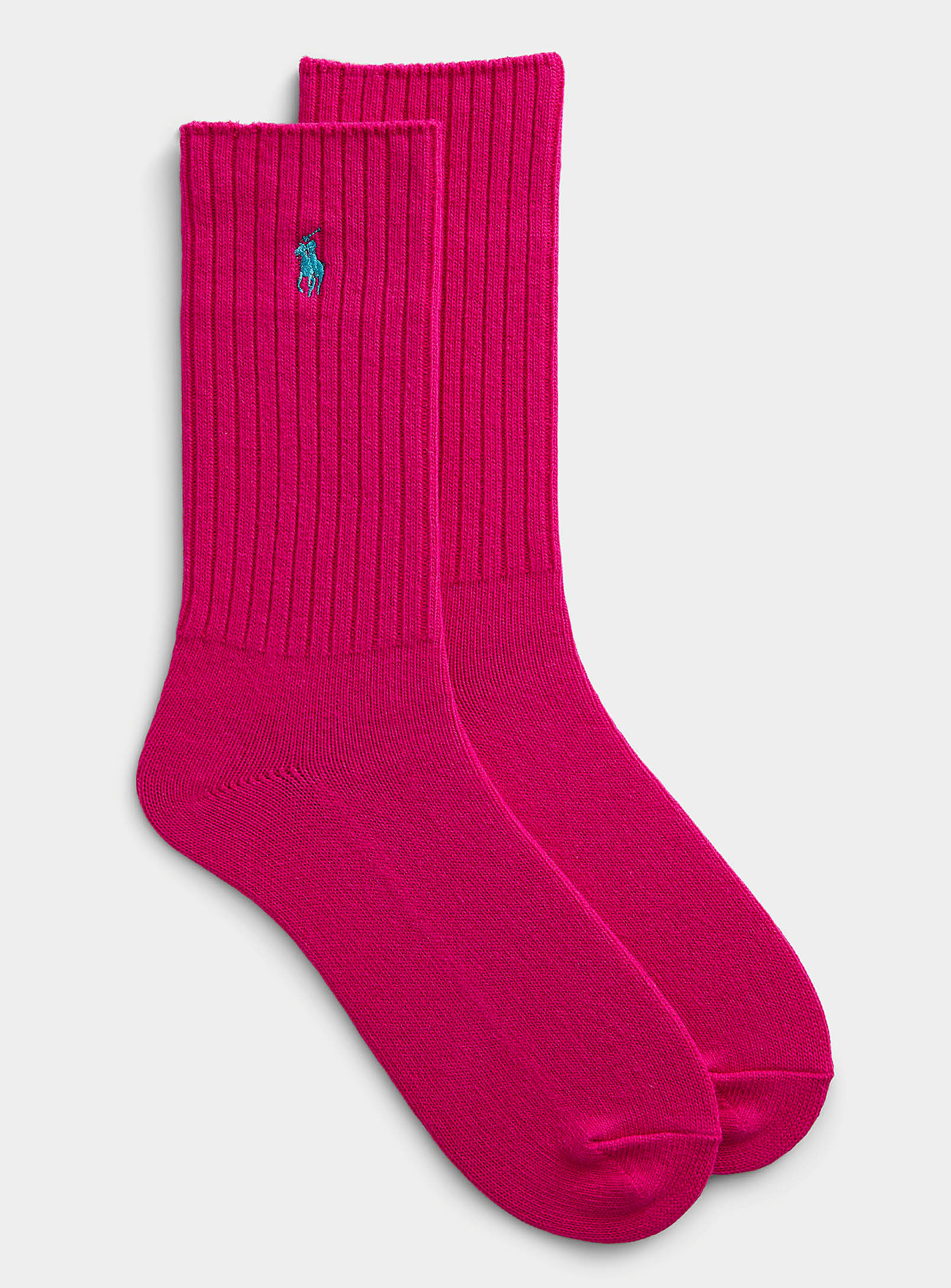 Polo Ralph Lauren - Men's Signature solid ribbed socks (Men, Pink, ONE  SIZE) | Square One