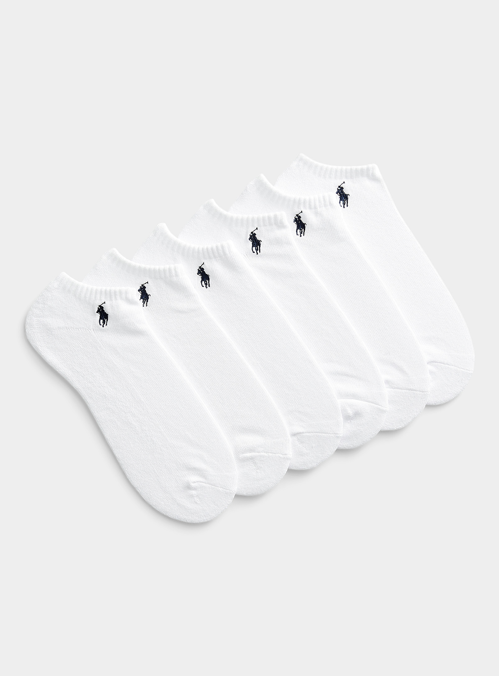 Polo Ralph Lauren Classic Sport Ped Socks 6-pack In White