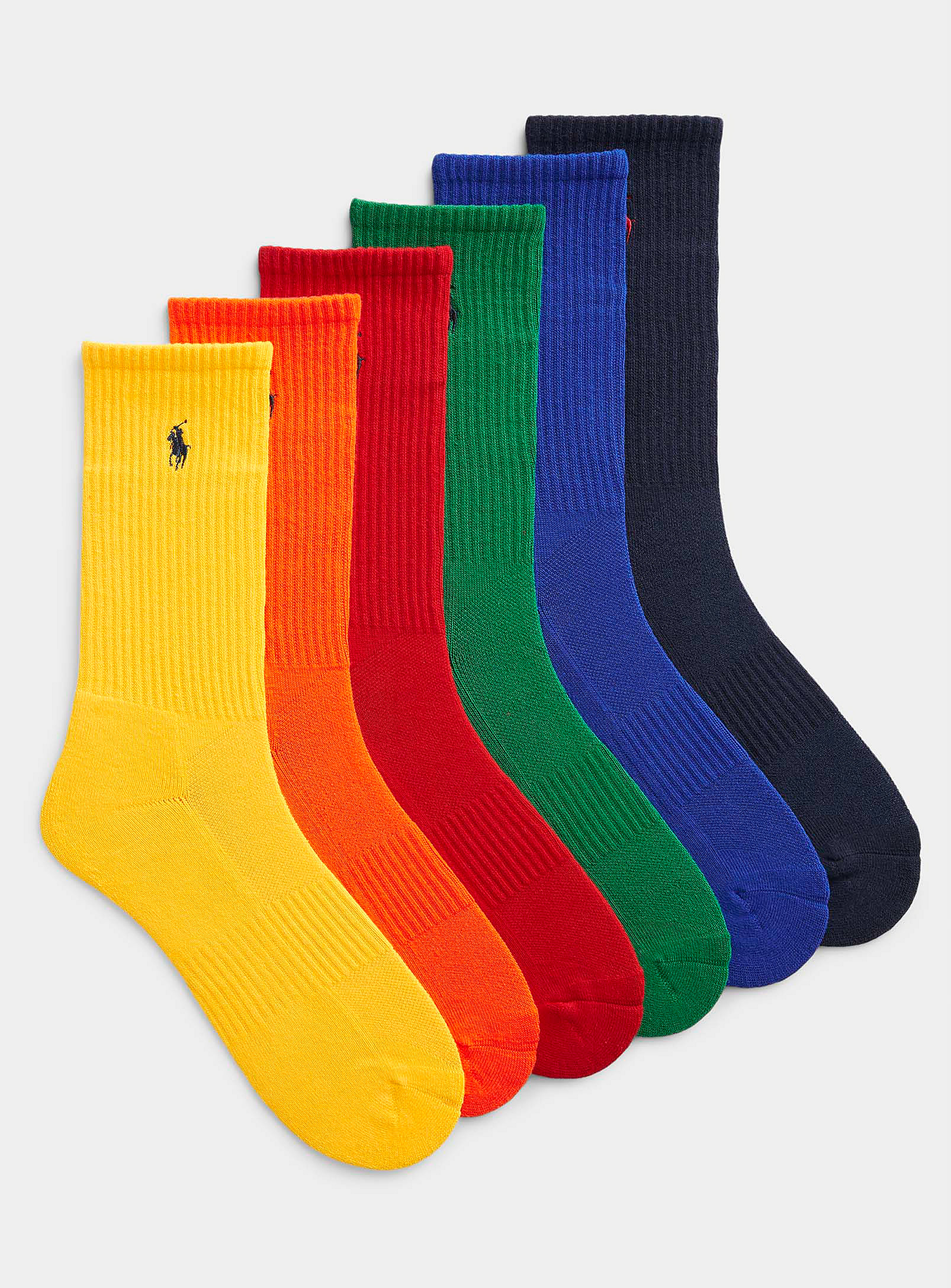 Polo Ralph Lauren Colourful Athletic Socks 6-pack In Assorted