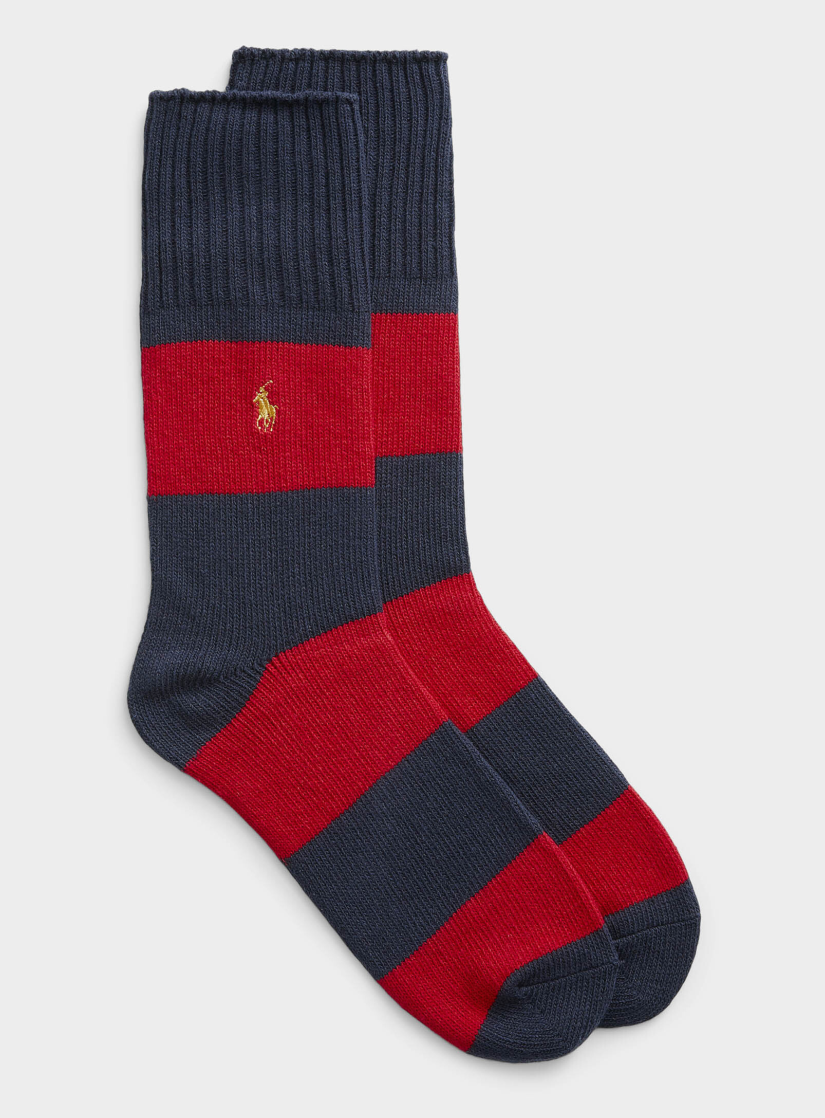 Polo Ralph Lauren Rugby Stripe Knit Sock In Navy/midnight Blue | ModeSens