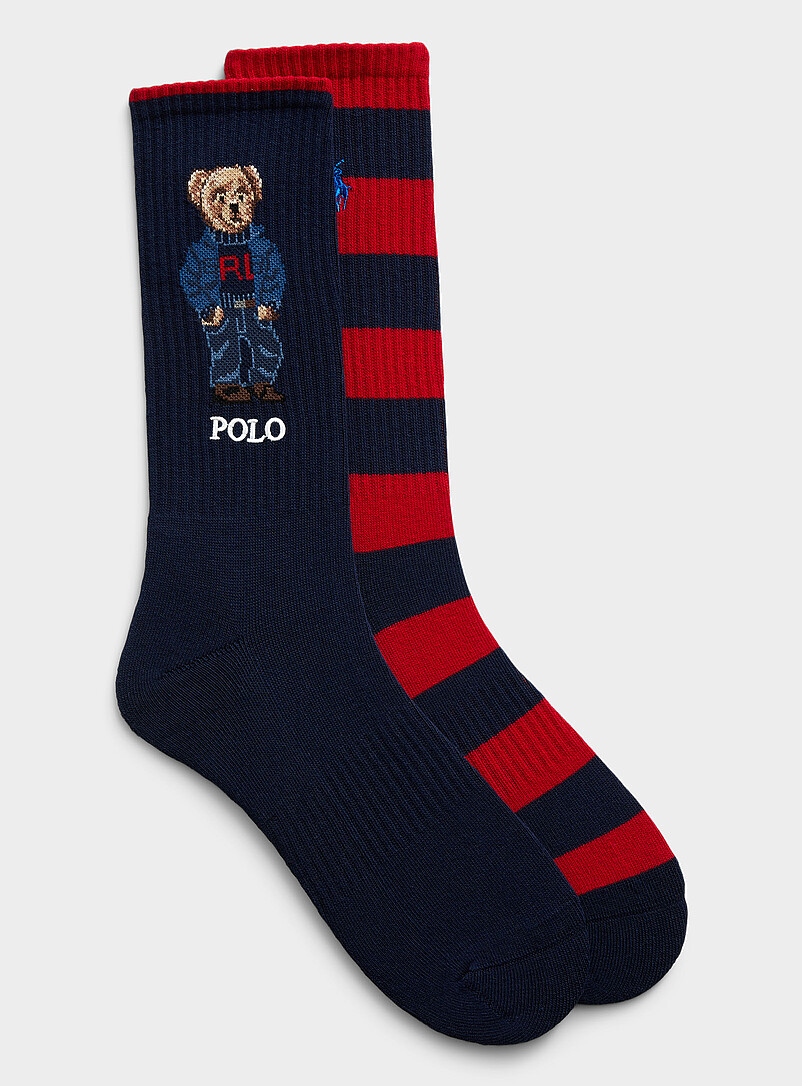Bear/band ribbed socks 2-pack product image (primary)